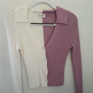 Abercrombie Two-Tone Cardigan